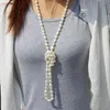 Chains Sinya Baroque Pearl Strand Necklace Length 120cm/47inch 8-12mm Fashion Bead Jewelry For WomenChains