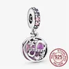 925 Silver Fit Charm 925 Armband Purple Family Mom Sister Dangle Charms Set Pendant DIY Fine Beads Jewelry1561048