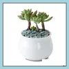 Doniczki garnki ogrodowe dostawy patio trawnik dom biały ceramiczny mały sukces Flowerpot Mini stół garnek CTU DHFQP