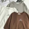 Mannen Korte Mouw T-shirts Losse Harajuku Plus Size 4XL Brief Gedrukt Chic Eenvoudige Allmatch Heren Koreaanse Stijl Ulzzang Leisure 220610
