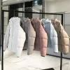 22ss g down jacket c women's short white pink label pastels series parker men macarons junction trendy hooded capsule bread jackets