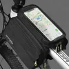 Fahrradbeutel vordere Rohrstrahlbeutel Touchscreen -Sattelpaket - schwarz