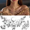 Bloemen Tattoo Decals Voor Meisjes Tijdelijke Schets Fake Tattoo Stickers Lichaam Handvoeten Clavicle Art Sticker