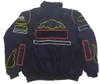 F1レーシングジャケット秋と冬のフル刺繍綿服スポットセールスカーロゴフル刺繍ジャケットカレッジレトロバイクジャケット