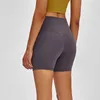 L-101 Taille Haute Yoga Trainning Sport Shorts Femmes Sensation Nue Tissu Biker Shorts Plaine Squatproof Fitness Workout Pantalon couleur unie leggings tenues