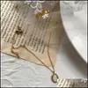 Hanger kettingen hangers sieraden franse stijl mode witte zwarte kat oogsteen ketting eenvoudig goud rond ovaal voor vrouwen meisjes laten del