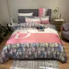 Fashion King Size Designer Bedding Set Covers 4 Pcs Letter Printed Silk All Style