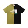Designer Mens Camiseta Camisetas Verão Patchwork Camiseta Clássica Carta Impressão T-shirt Manga Curta Moda Casual Algodão Tee Vestido T248V