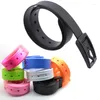 Cintos da moda Fashion Belt Belt Candy Candy Multi Color Silicone Leather fivele lisa para homens Menina Ciols ajustáveis ​​Fred22