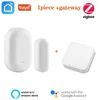 Smart Home Sensor Tuya Zigbee Door Open / Closed Detectors Alarm Compatible With Alexa Google Life AppSmart