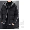 Parkas, Wintermantel, schwarze Daunenjacke, Pufferjacken, Herrenmäntel, Kapuzenreißverschluss, normale Polyesterfasertaschen, Herren-Herbstjacken, große Größe 8XL