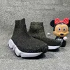 Chłopcy dziewczęta Sock Buty Sneakers Buty sportowe Paris Designer Triple-S Light Oddychający czarno-biały klasyczny zielony zielony powolny moda na świeżym powietrzu