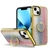 PC Electroplating flash powder cases for iPhone 13 13PRO 13PROMAX IPHONE12 12PRO Diamond phoneholder ring bracket With oppbags