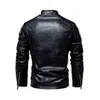 고품질 패션 2022 남자 가을 겨울 자켓 PU 재킷 가죽 오토바이 스타일 남성 따뜻한 외투 l220801