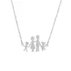 Hanger kettingen familie ketting roestvrij staal mooie figuur mama papa dochter zoon charm link ketting kind moeder verjaardag cadeauspender