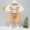 born Baby Girls and Boys Clothing Suit For Spring summer Grils Bows Set Cute Overalls Baby Clothing Set For Boys Clothes 220608