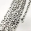 3Meter Lot i Bulk Silver Polished Smyckesfynd Kedja enorma 8mm rostfritt stål Rollo -kedja Markering DIY -halsband för Mens9161091