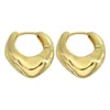 Hoop Huggie 18K Gold Plated Luxury Quality Earrings for Women 2022 Ladies Classic Oval Circle Christmas Gift Female Jewelry