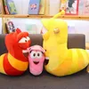 3245Cm Hot Anime drôle insecte créatif larve câlin oreiller en peluche Film TV dessin animé jouets pour enfant anniversaire cadeau de Noël J220729