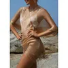Tassel Gold Bikini Cover Up Sexy Beach Dress Taunique pour les femmes Summer Summer Voir à travers les couvertures de maillot de bain Kaftan 220504