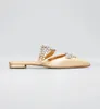 Luxe zomer Lurum sandalen schoenen voor vrouwen satijnen kristal verfraaide slippers platte dame elegant comfort muilezels gestapelde hiel wandelen EU35-43