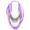 Scarves Arrival Women Fashion Garment Accessory Punk Style Rivet Pendant Necklace Scarf Jewelry Charms Solid Color262K292G