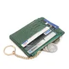 Korthållare Snake Skin blixtlås Holder Slim Luxury Design Pocket Wallet Coin Purse med ett viktigt ringkort