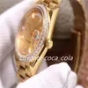 2023 controllo di qualità orologio da polso di lusso in ORO 18kt 40MM quadrante champagne lunetta DIAMANTE movimento meccanico automatico orologi da uomo