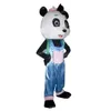 Costume della mascotte del panda di Halloween Costume da personaggio dei cartoni animati di alta qualità Completo unisex per adulti Vestito di carnevale di Natale