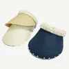 진주 빈 탑 모자 여름 그늘 넓은 챙 모자 모자 태양 보호 단색 해변 모자 태양 바이저 모자