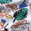 Tutine a maniche corte per neonati maschietti stampa estiva abbottonatura in cotone casual papillon hawaiano camicia pagliaccetto abiti 6-24 mesi