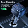 Autoladers Fast Charging Type-C QC 3.0 PD 20W USB 4 PORTS SNEL CHARE AUTO 38W Telefoonlader