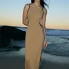 Spaghetti Strap Sexy Backless Maxi Dress Summer Holiday Women Dresses Party Club Elegant Hollow Out Dress Sundress