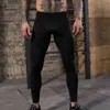 Men Gyms Leggings New Side Pocket Joggers Tight Pants Sportswear Quick Dry Breathable Pro Compression Fitness Trousers G220713
