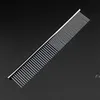 Stainless Steel Pet Dematting Combs Beauty Tools Dogs Cats Grooming Comb Removes Loose Undercoat Mats Tangles Knots Rounded JJLF14374