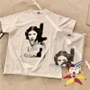 メンズTシャツTシャツアプリコットTシャツ男性女性品質ビンテージ夏スタイルデジタルキャラクタープリントティートップス