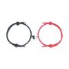 Bracelets de charme couple aimant cardiaque pour les amoureux du bracelet magnétique hommes hommes tressé la chaîne de bracelet