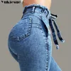 Парень дыра разорванные джинсы Женские брюки Cool Denim Vintage для девочки с высокой талией повседневная женщина -стройная женщина 210608