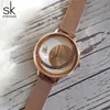 Shengke Crystal Lady Luxury Brand Women Dress Kijk Originele ontwerpkwarts Pols Horloges Creative Relogio Feminino