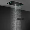 Badrum hög kvalitet 4 funktioner ledd dusch set 304 rostfritt stål massage regn vattenfall duschhead kit bad termostatisk kran