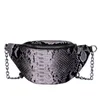 New Women's Snake Waist Bag Fashion One Shoulder Diagonal Chest Bag Leisure Foreign Style Simple Mobile Phone Change Waist Bag 220712