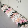 Couronnes de fleurs décoratives longue rangée de fleurs arcs de passerelle de mariage bricolage déco rayonne fournitures murales maison El Graden DecoDecorative
