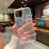 Luxury Phone Case with fashion Laser clear tpu material For new iPhone 15 14 13 12 XR XS Max 7 8 Case Soft Rainbow Aurora girls and women Cover