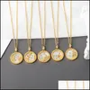 Pendant Necklaces Pendants Jewelry Oofoo Store2022 Constellation Zodiac For Women Antique Style Dh6Cv