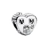 Autentyczny 925 Sterling Silver Bead Heart House Happy Place Charm Family Infinity Charms Puzzle Piece Hearts Splittable Beads Fit Pandora Bransoletka DIY Biżuteria Make