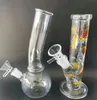 8 pouces verre eau bang narguilé avec des motifs peints à la main mini huile dab rigs belle pipe à fumer