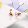 Stud Love Heart Piercing Earrings For Women Dazzling Cute Crystal Diamond Ear Accessories Fashion Jewelry Gifts E262Stud Kirs22