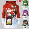 Women's Hoodies & Sweatshirts Women Christmas Print Harajuku Santa Snowman Elk Printed Pullover Hooded Sweatshirt Ladies Winter Party Tops H