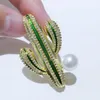 Moda Kaktus designerski płaszcz Brawochy Pins dla kobiet z lśniącym kryształowym diamentowym luksusowym broszka
