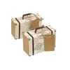 Cadeau cadeau 10/20 / 50pcs mini valise de voyage boîte de bonbons papier kraft chocolat faveur emballage sac de mariage fête d'anniversaire décoration cadeau